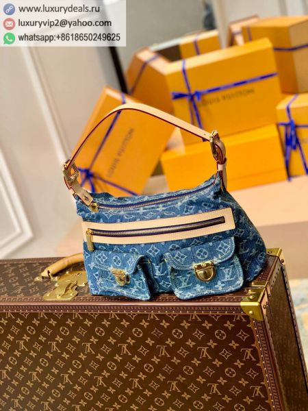 Louis Vuitton LV Retro M44464 Blue Denim Shoulder Bags