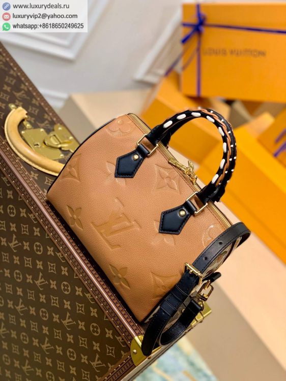 Louis Vuitton LV Speedy Bandouliere 25 Leopard M45840 Women Leather Shoulder Bags Caramel