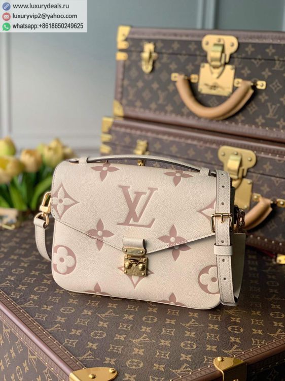 Louis Vuitton LV Pochette Metis Messenger M45596 Women Leather Shoulder Bags Milk White