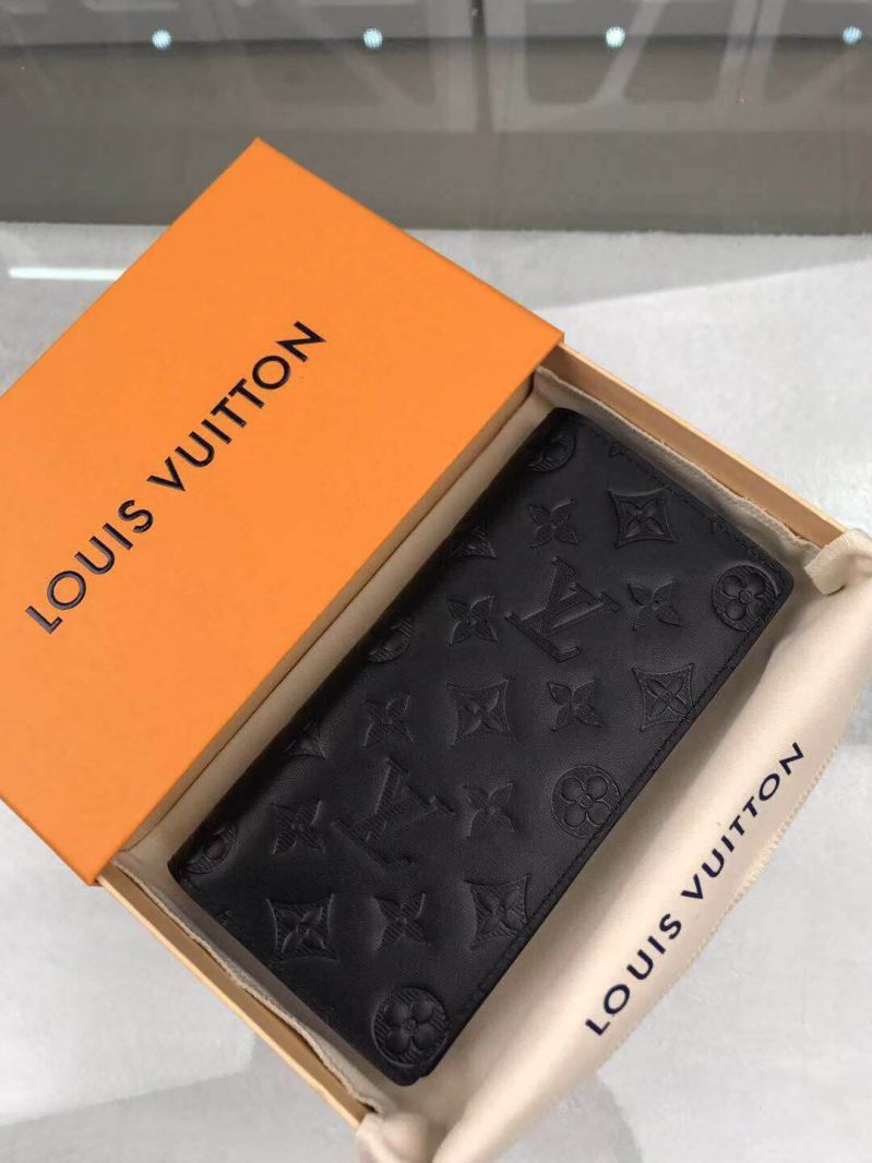 Louis Vuitton LV Brazza M62900 Black Leather Wallets