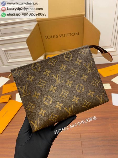 Louis Vuitton LV Toiletry Pouch 19 Pouch bag M47544 Monogram Clutch Bags