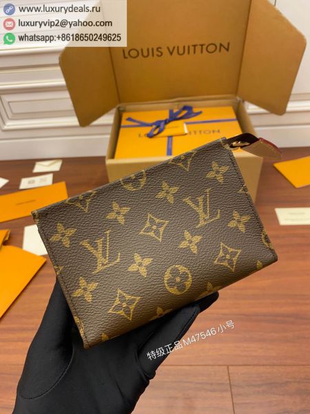 Louis Vuitton LV Toiletry Pouch 15 Pouch bag M47546 Monogram Clutch Bags