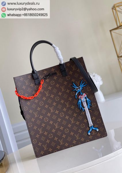 Louis Vuitton LV Sac Plat Messenger M45667 Monogram Tote Bags