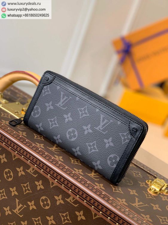 Louis Vuitton LV Zippy Wallet Trunk M80558 Men Black PVC Wallets