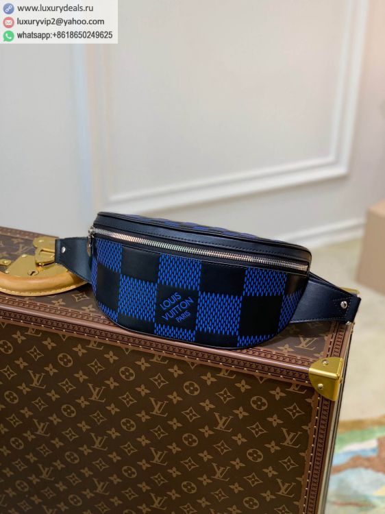 Louis Vuitton LV Campus N50022 Men Blue Leather Fanny Packs