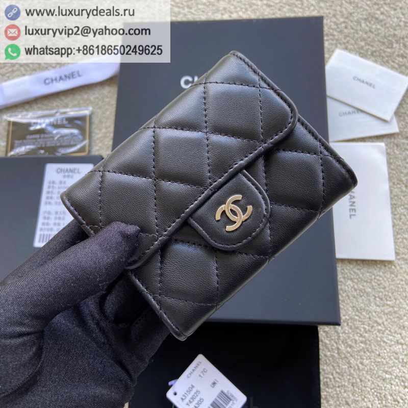 CHANEL Wallets A31504 Black Silver