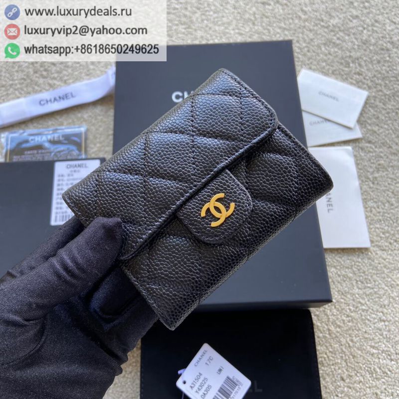 CHANEL Wallets A31504 Black Gold