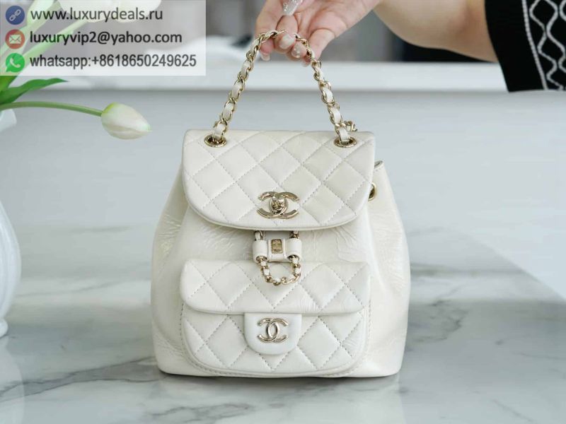 CHANEL Wax Skin 22C DUMA Backpacks AS2908