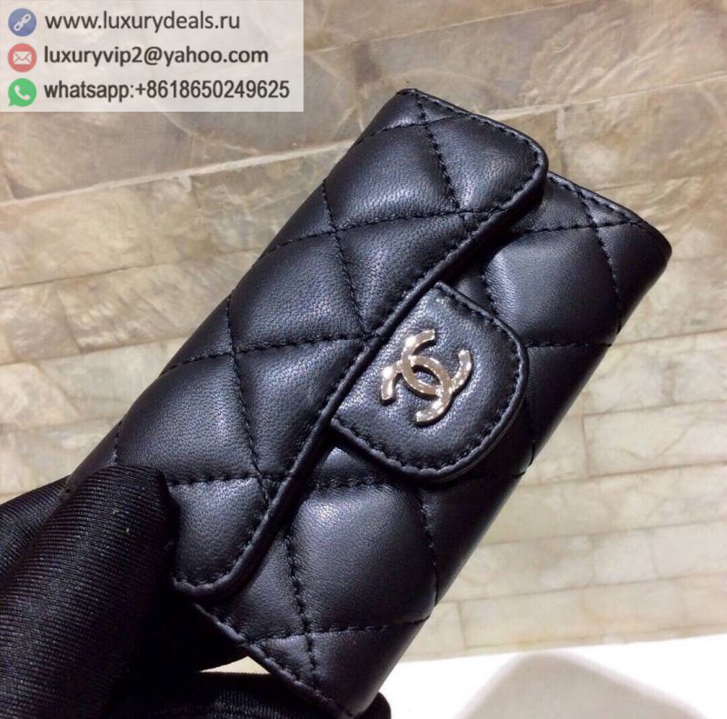 CHANEL CC Silver Bucklecf Key Holder A80799