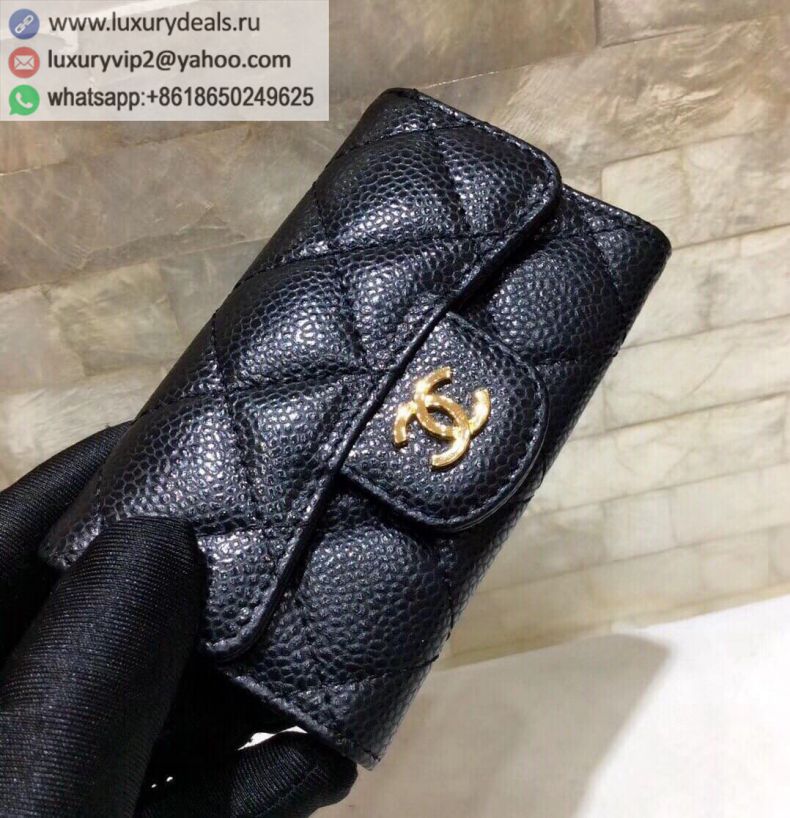 CHANEL CC Gold Bucklecf Key Holder A80799