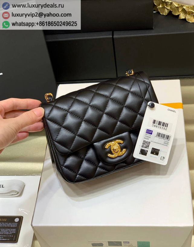 CHANEL CF 17CM A01115 / Black / Gold Buckle