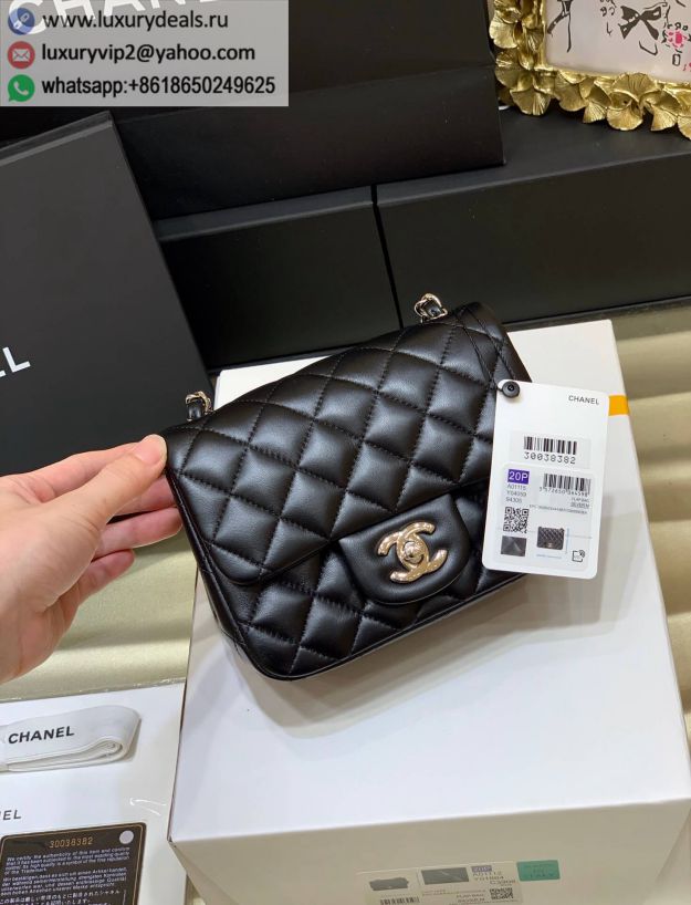 CHANEL CF 17CM A01115 / Black / Silver Buckle