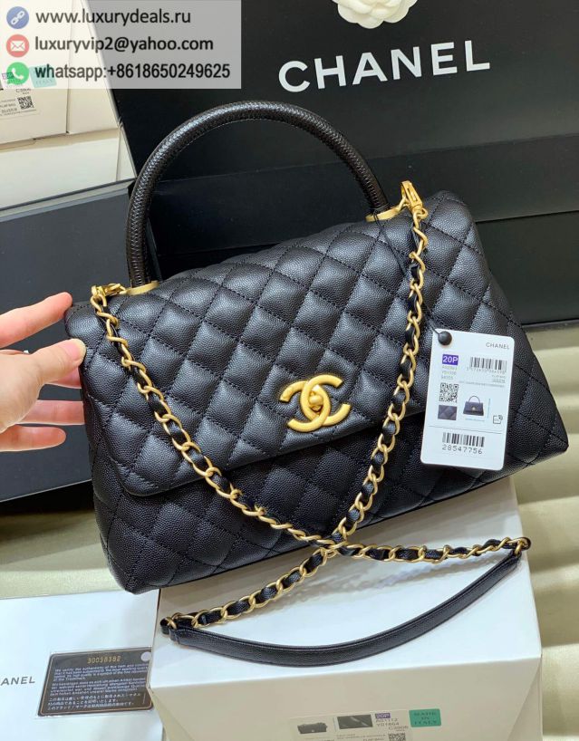 CHANEL coco handle 28CM A92993 Black / Gold Buckle