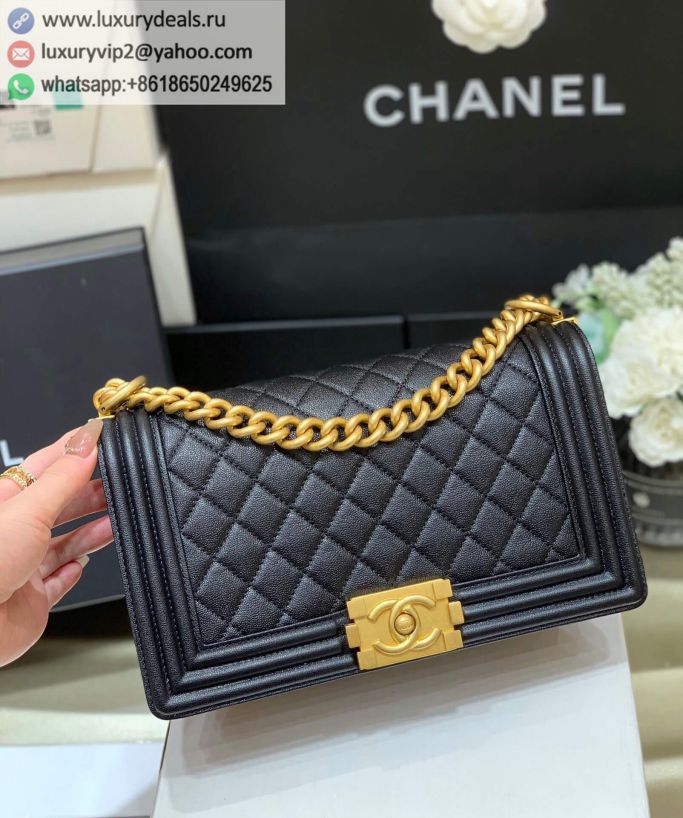 CHANEL Leboy 25CM BAG A67086 Black / Gold Buckle