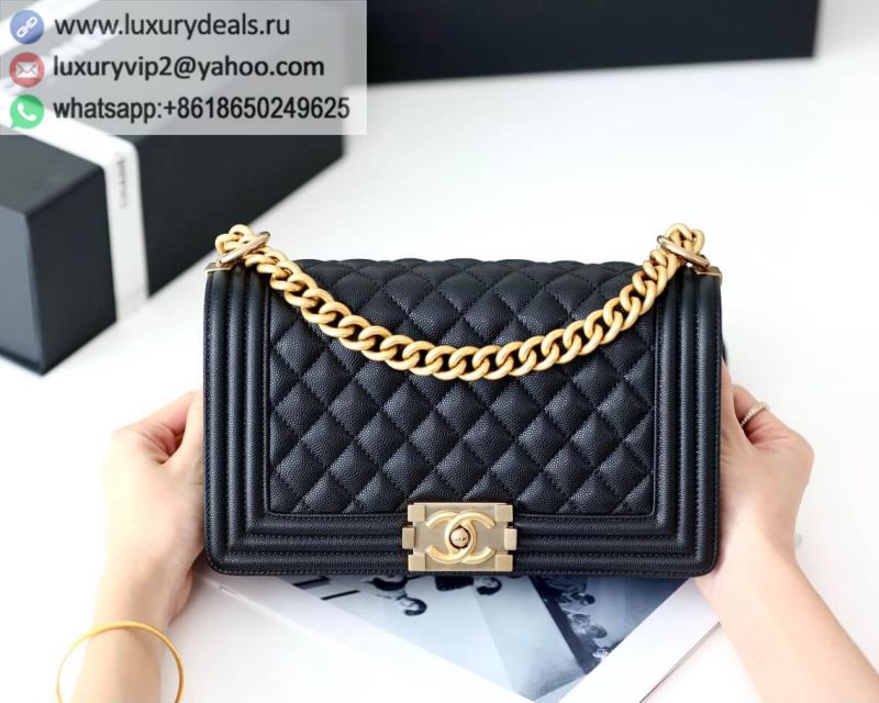 CHANEL Classic Leboy 25CM BAG A67086 Black / Gold Buckle