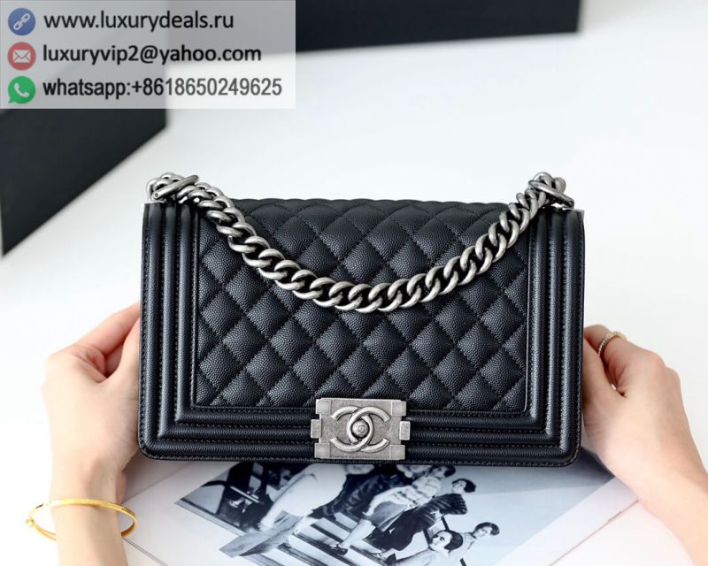 CHANEL Classic Leboy 25CM BAG A67086 Black / Silver Buckle