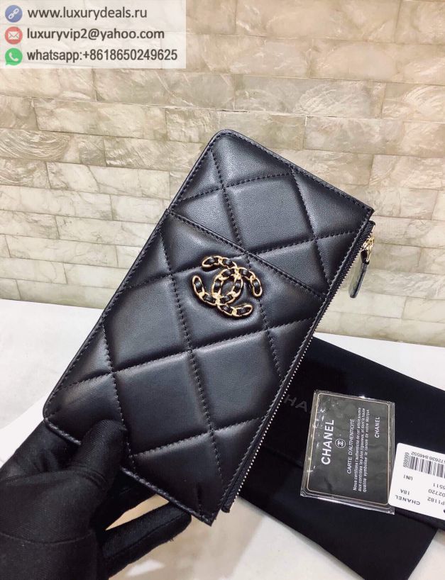 CHANEL 22 Gold CC logo Phone Bag Card Holder AP1182