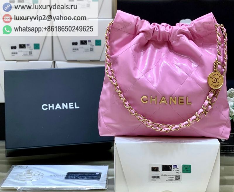 CHANEL 2022CC SS 22 bag AS3260 Pink Gold logo