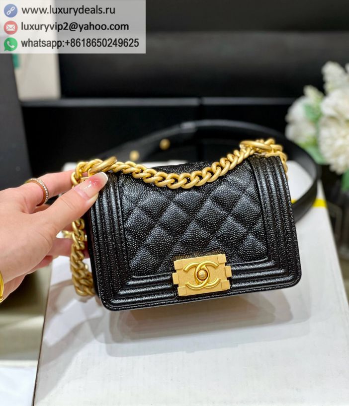 CHANEL Classic Mini Leboy 15CM BAG A67364 Black / Gold Buckle