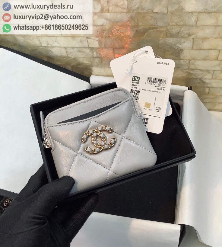 CHANEL 22 19 Wallets Card Holder AP2086 Grey