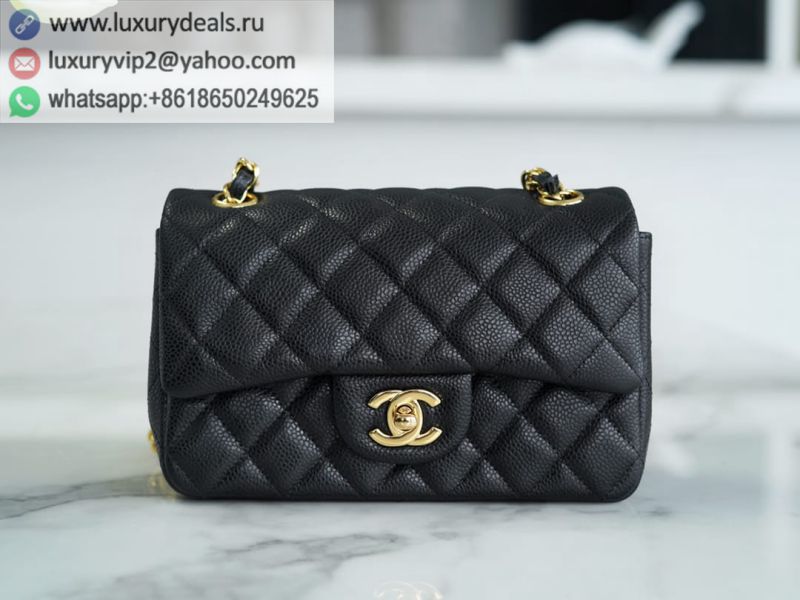 CHANEL Classic flap CF20 Mini BAG A01116 Black Gold Buckle