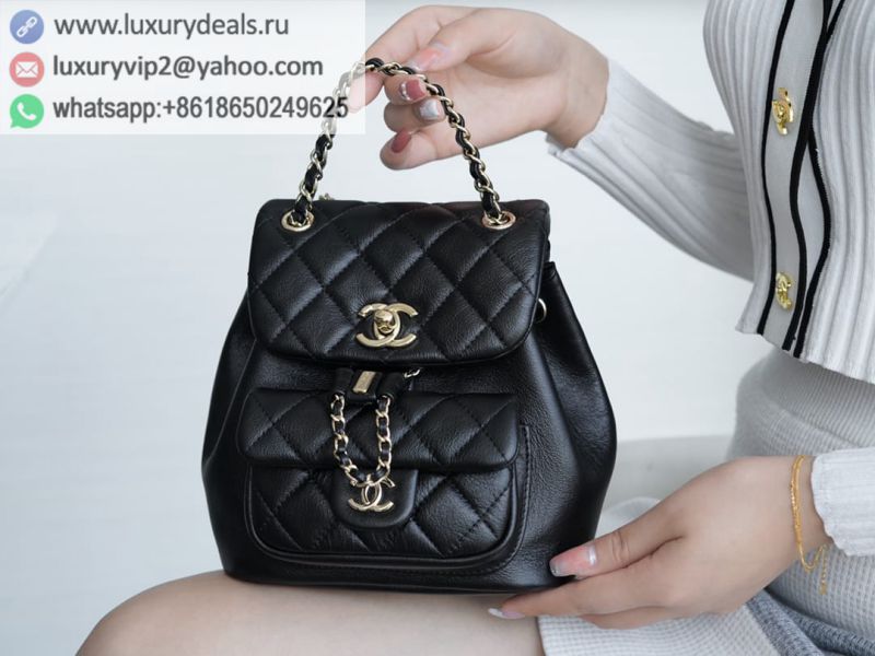 CHANEL 22C DUMA Backpack AS2908 Black