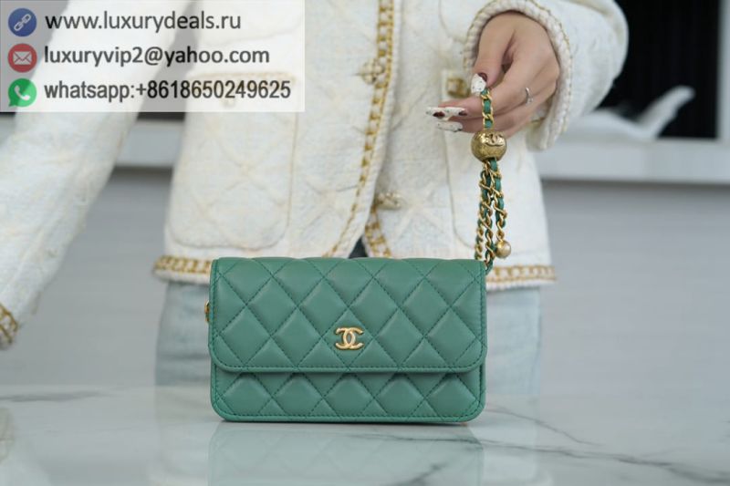 CHANEL 23C Metal Phone Bag AP3071 Light Green