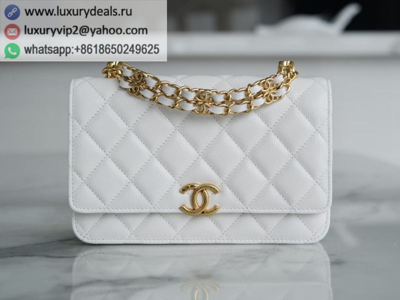 CHANEL 22k WOC Chain Bags AP3019 White