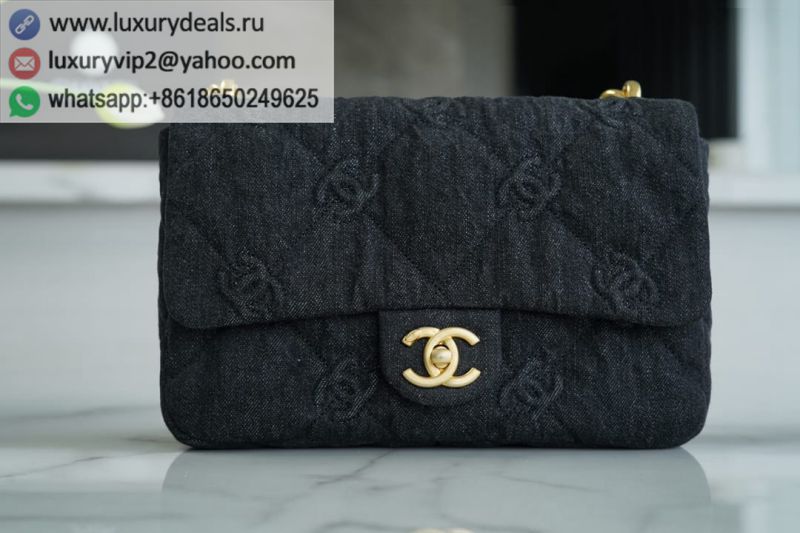 CHANEL 22s Denim Shoulder Bags AS3216