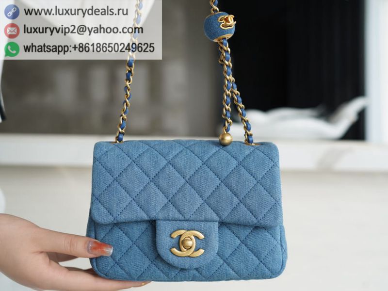 CHANEL 22c Denim Metal CF AS1786