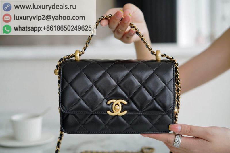 CHANEL Gold CF Mini 19CM AS2615 Black