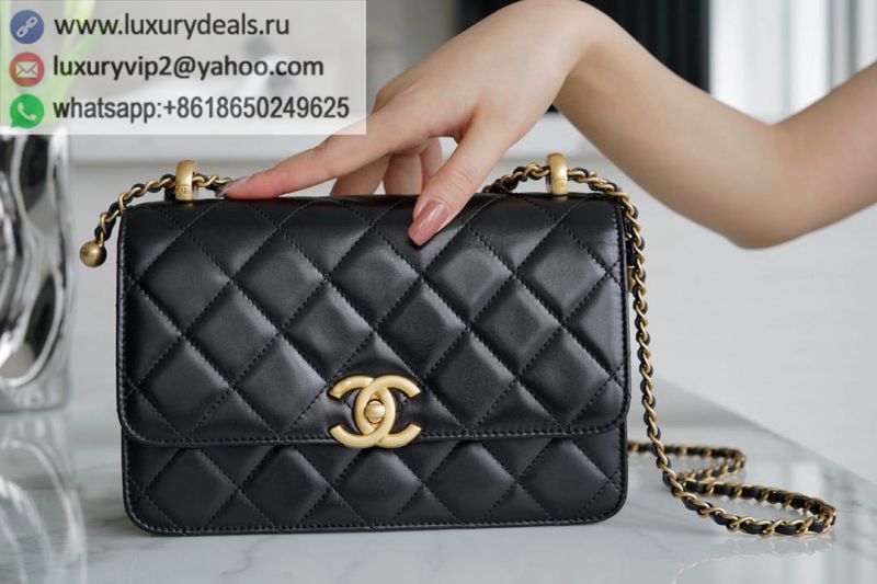 CHANEL 2021 Gold CF Mini 22CM AS2649 Black