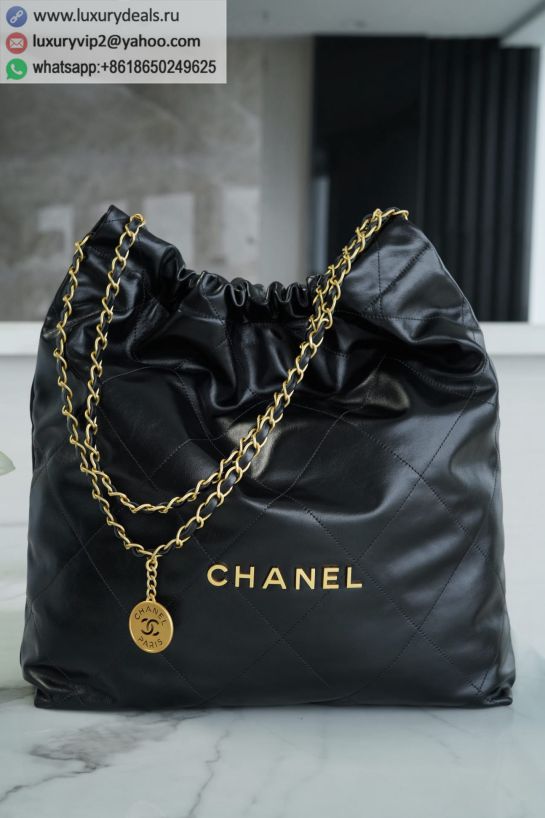 CHANEL 22 Large AS3262 Black Gold Buckle