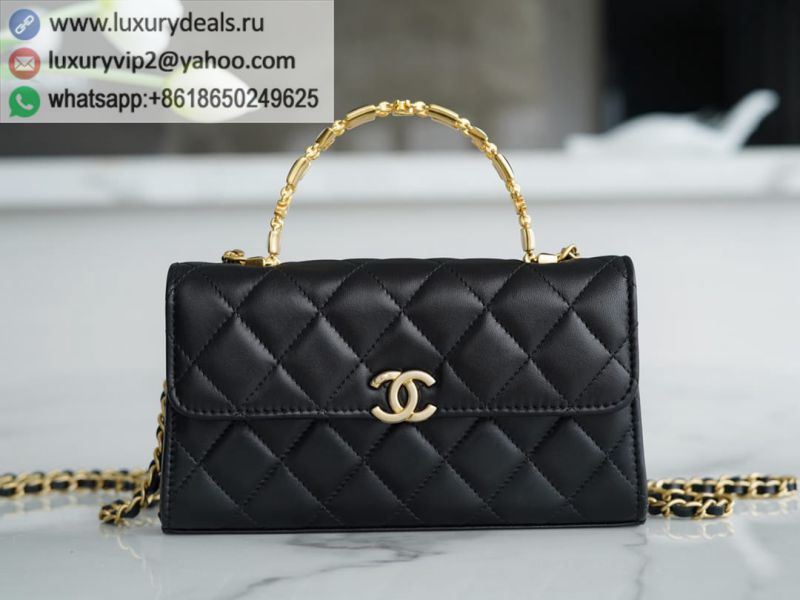 CHANEL 22B Kelly Large Black Chain Bags AP2946