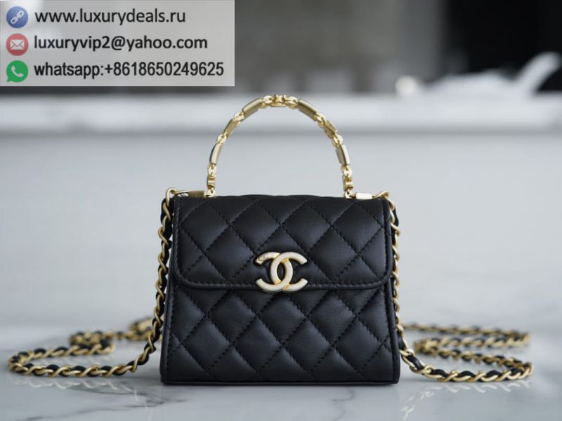 CHANEL 22B Kelly Small Black Chain Bags AP2944