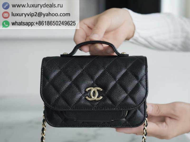 CHANEL 22B Black Mini Messenger Bags AP2914