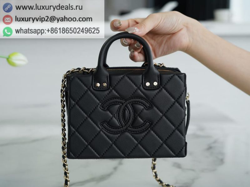 CHANEL 22B Black Makeup Bags AS3344