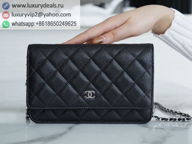 CHANEL WOC 19CM Silver A33814