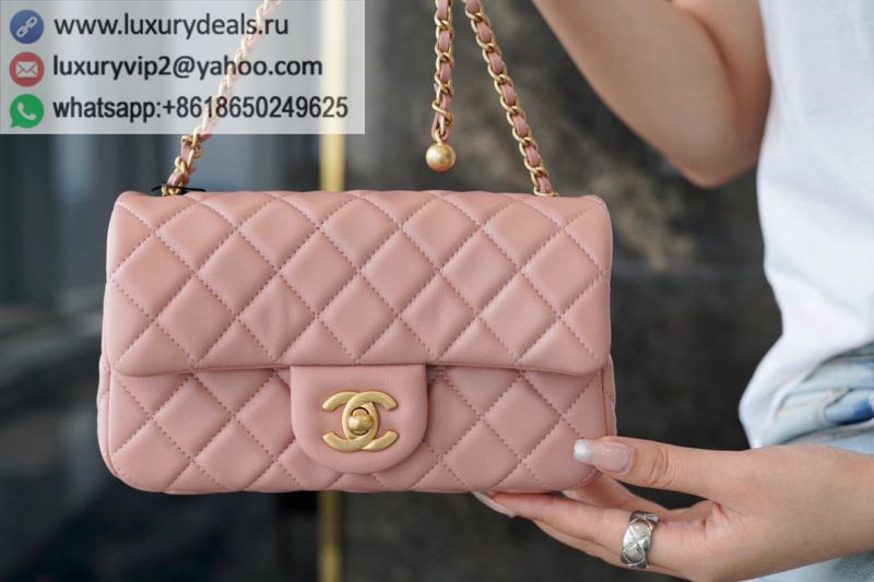 CHANEL CF20CM Pink Mini Metal Flap Bags AS1787