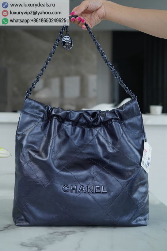 CHANEL 22 AS3261 Metal Blue