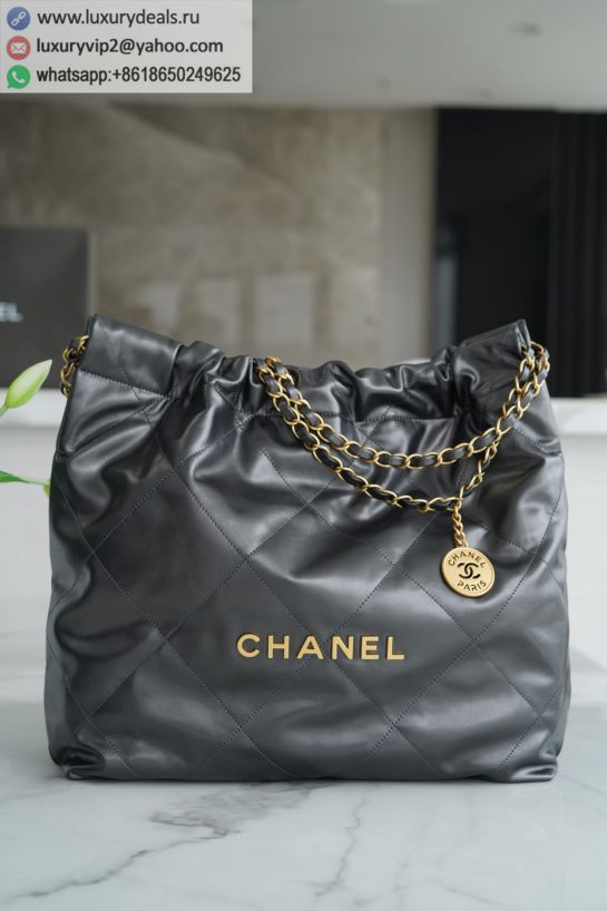 CHANEL 22 AS3261 Metal Grey