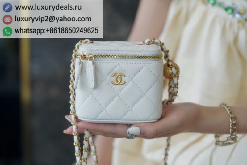 CHANEL Metal Mini Box AP1447 White