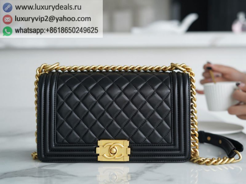 CHANEL LEBOY 25 Flap Bags A67086 Black Gold Buckle