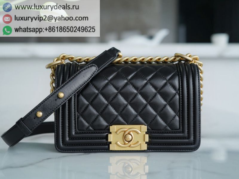 CHANEL LEBOY 20 Flap Bags A67085 Black Gold Buckle