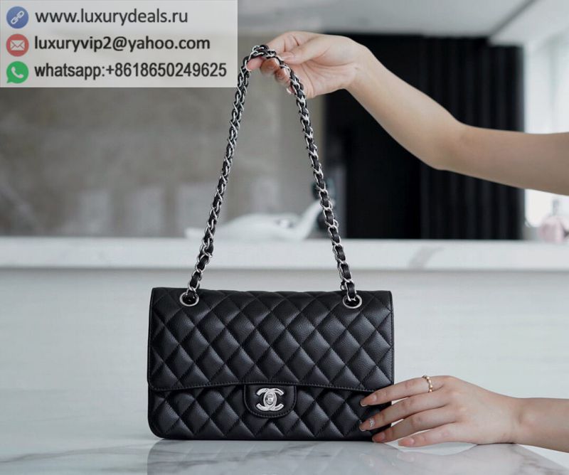 CHANEL CF Classic flap 25CM Flap Bags A01112 Black / Silver Buckle