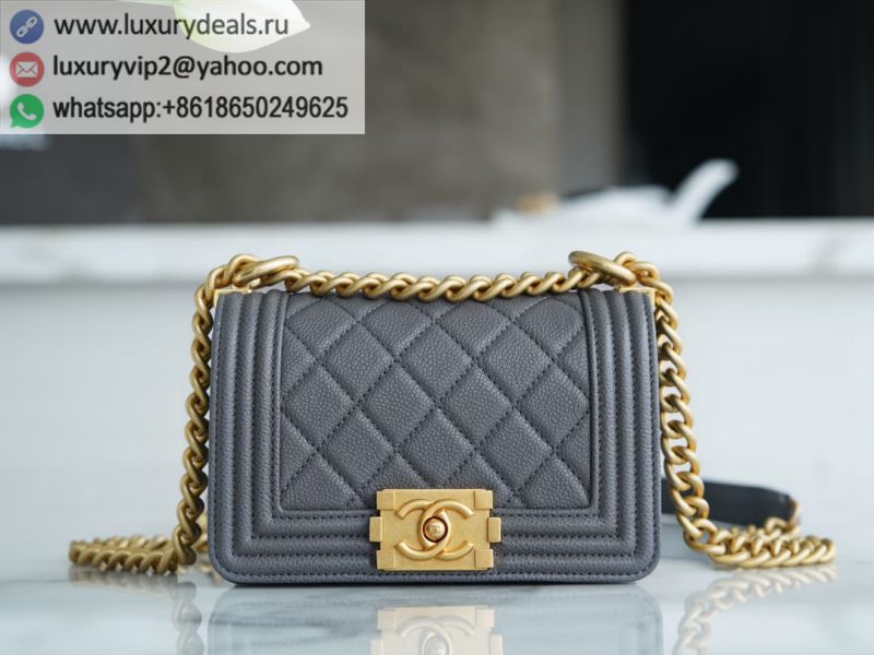 CHANEL 22A Mini Leboy 15CM Flap Bags A67364 Grey