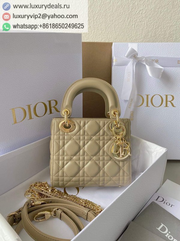 DIOR mini LADY 17CM DIOR 3 Grid M0505 Nude