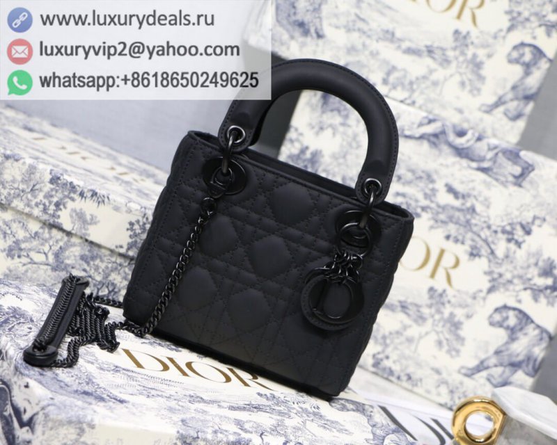 Lady DIOR mini Matte 3 Grid M0505 Black