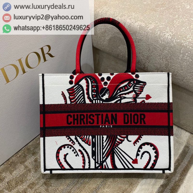 DIOR Cupidon Embroidery Medium Book Tote M1296ZTQG_M941