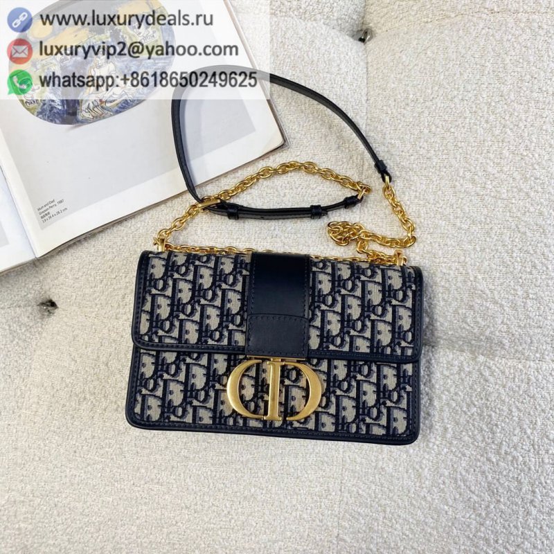 DIOR Blue Oblique Print 30 MONTAIGNE Chain Bags M9208UTZQ_M928